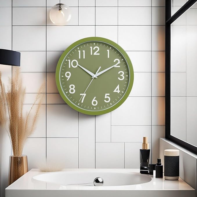 DAXSMY Wall Clock Analog 10 Inch Simple Silent Non Ticking Battery Operated - Image 6