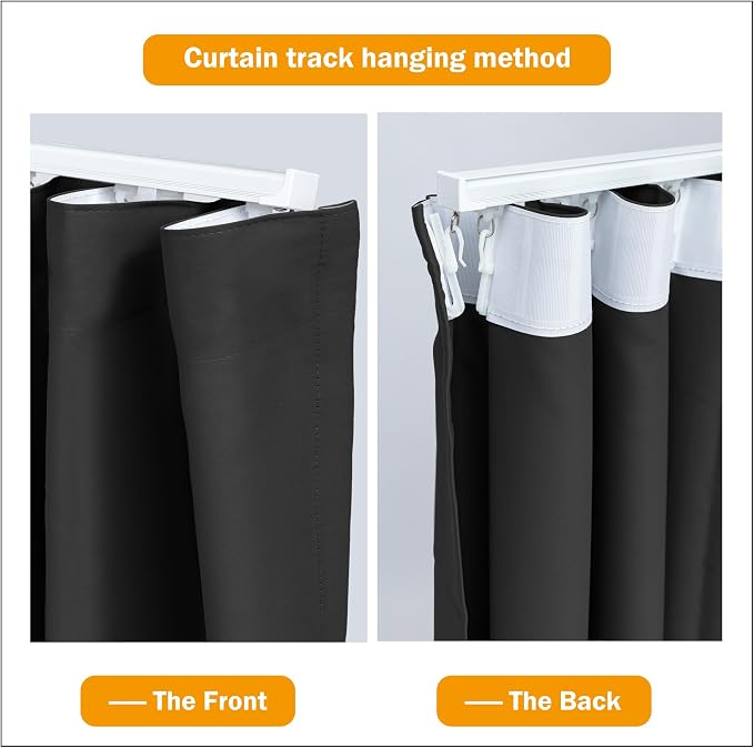 Hoeflife Room Divider Curtains Blackout Floor to Ceiling Curtain - Image 5