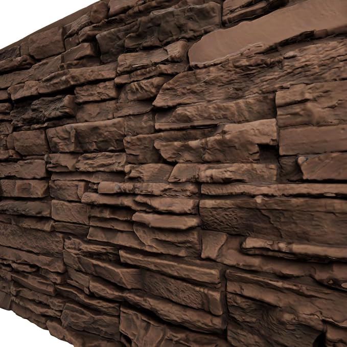 EverStone Canyon Ridge Faux Stone Panel, 45 3/4"W x 24 1/2"H x 1 1/4"D - Image 7