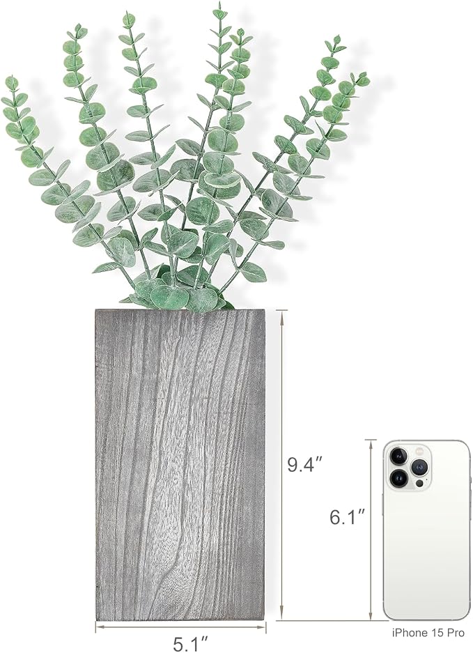 Dahey 2 Pack Wood Wall Planter Vase - Image 4