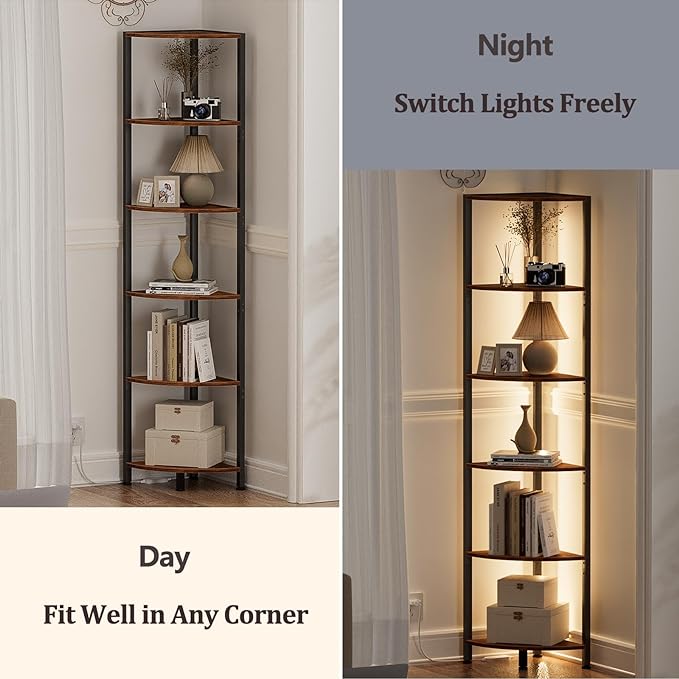 Furnulem 6 Tier Corner Shelf - Image 4