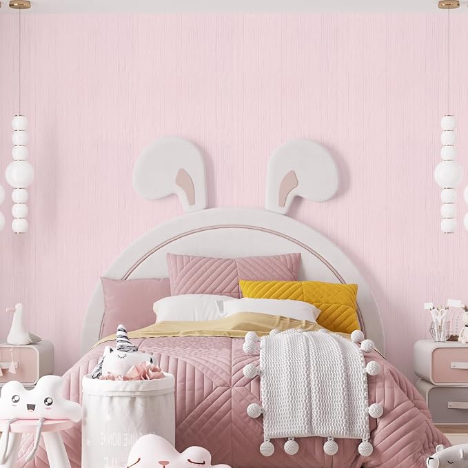 Pink Grasscloth Peel and Stick Wallpaper Texture Contact Paper A Set of 15.7" X - Image 4