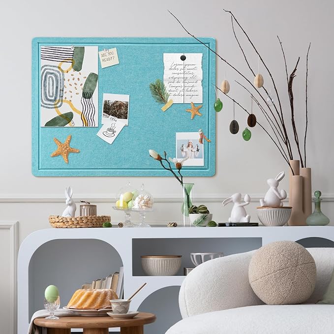 Lightomorrow Bulletin Board, 24 x 18 inches Felt Board Decorative Pin Board - Image 6
