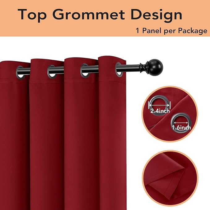 BONZER Wide Room Divider Blackout Curtain Total Privacy Wall Room Darkening - Image 3