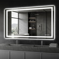 Koonmi 55"x36" LED Mirror for Bathroom, 90CRI Anti-Fog Vanity Mirror by KOONMI