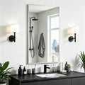 KOCUUY Silver Framed Mirror, HD Tempered Glass, Anti-Rust Frame, Modern Design by KOCUUY