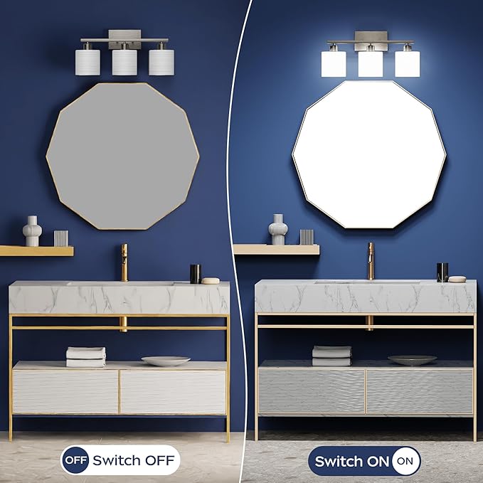 PARTPHONER Bathroom Light Fixtures, Bathroom Lighting Fixtures Over Mirror - Image 5