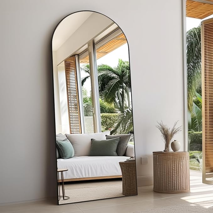 Rowjut Floor Full Length Mirror, Arched Mirrors Full Length 71"x30" - Image 7