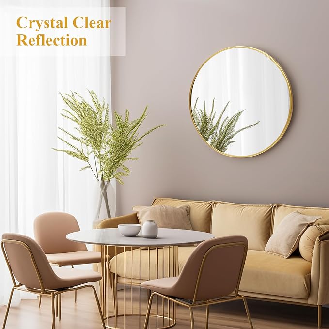 Fabuday Round Gold Mirror for Wall - Image 4
