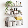 Fixwal 3+1 Tier Bathroom Floating Shelves Over Toilet, 15.8in Farmhouse Rustic by Fixwal