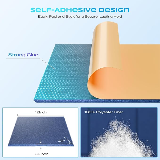 12 Pack Self-Adhesive Acoustic Panels, Soundproof Wall Panels - Image 2