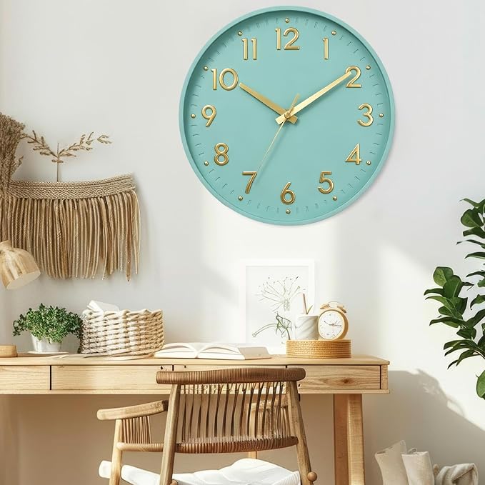 Mosewa Wall Clock 8 Inch, Wall Clocks Battery Operated Silent Non-Ticking - Image 4