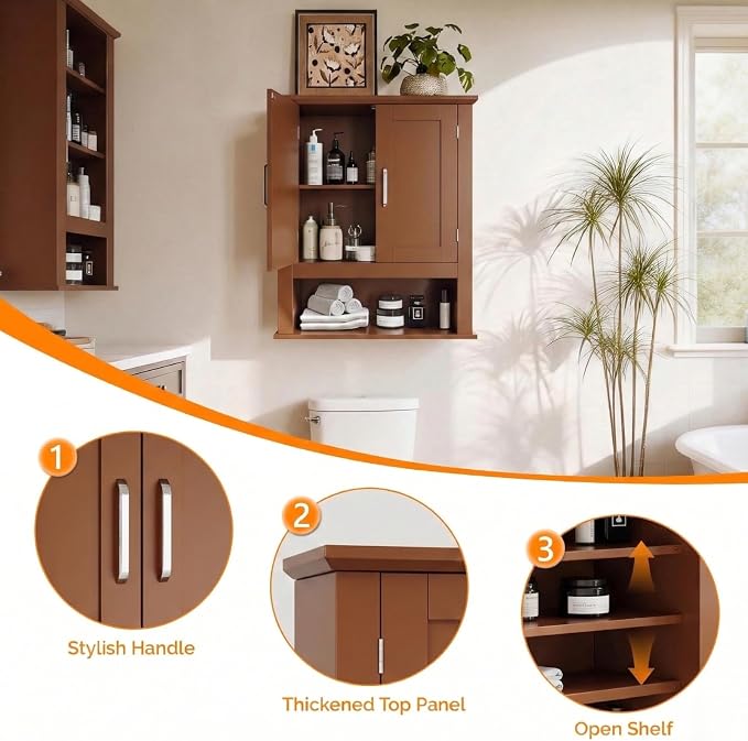 VINGLI Bathroom Wall Cabinet, Medicine Cabinet - Image 4