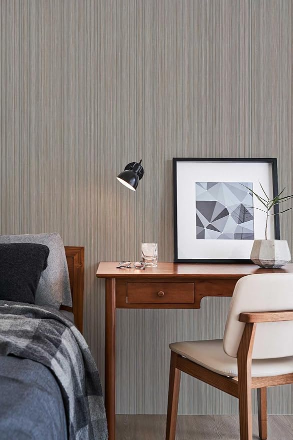 YXTII 20.8" x 196.8" Thick Peel and Stick Grasscloth Wallpaper - Image 6