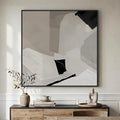 Extra Large Framed Black and White Abstract Wall Art by Cuspin