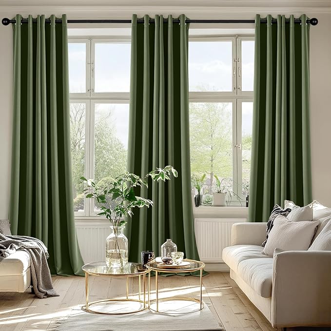 MIULEE Blackout Curtains for Bedroom Living Room 2 Panels, Thermal Insulated - Image 6