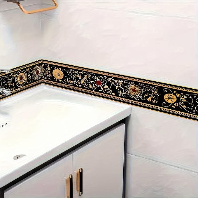 HOMETITUTE Wallpaper Border 4x196 Inch Peel and Stick Wall Border Wallpaper - Image 7