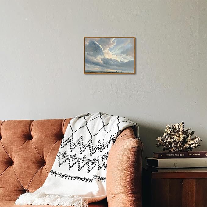 OIQArtOIQ Vintage Landscape Canvas Wall Art Framed Natural Scenery Painting - Image 2