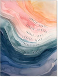 Mental Health Poster Inhale Exhale Meditation Wall Art Vintage Abstract by Medpol