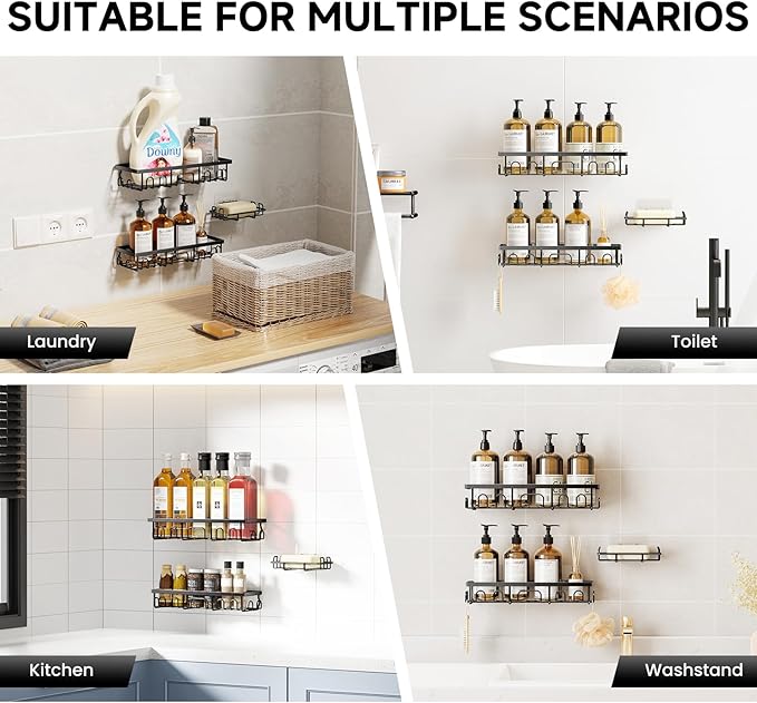 Shower Caddy, 3 Pack Shower Shelves - Image 9