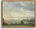 OIQArtOIQ Vintage Framed Wall Art Pastoral Landscape Canvas Art Prints Rustic by OIQArtOIQ