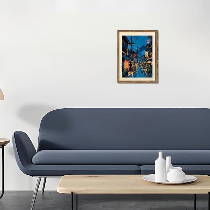 Framed Japanese Wall Art, Asian Tokyo Tea House Canvas Wall Decor Painting - Image 7