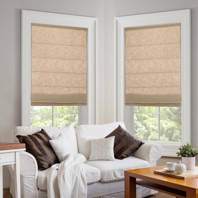 DEJAVU Cordless Linen Roman Shades - Image 7