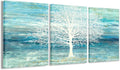Yihui Arts Teal and Blue Canvas Wall Art by YihuiArts