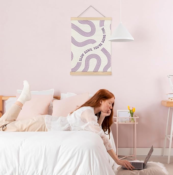 Yomisex Purple Slow Down You're Doing Fine Inspirational Wall Art Poster - Image 2