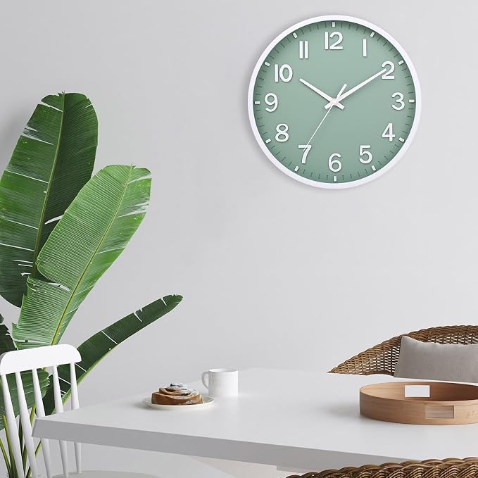 Wall Clocks Battery Operated 12 inch Modern Wall Clock, Silent Non Ticking Wall - Image 5