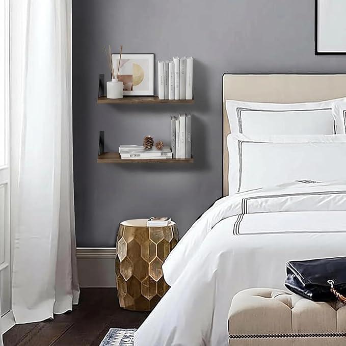 Forbena Rustic Floating Book Shelves - Image 4