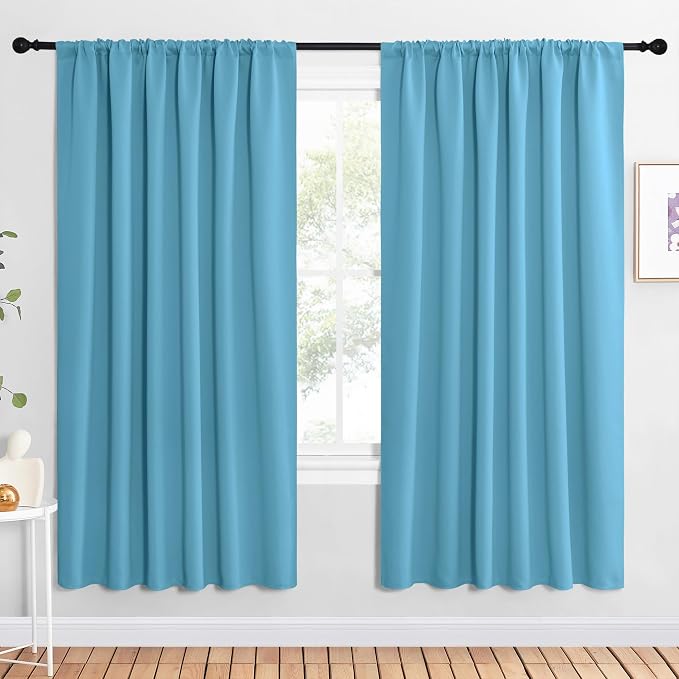 NICETOWN 2 Panels Blackout Curtains, Rod Pocket Window Curtains Room Darkning by NICETOWN