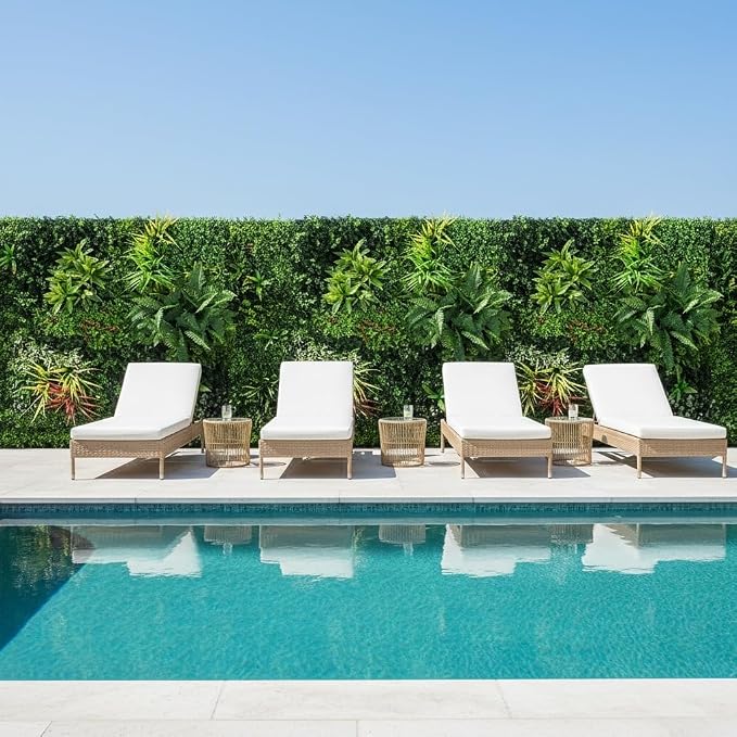 Artificial Plant Wall Panels, Faux Grass Ivy Privacy Screen Fence, Grass Wall - Image 9