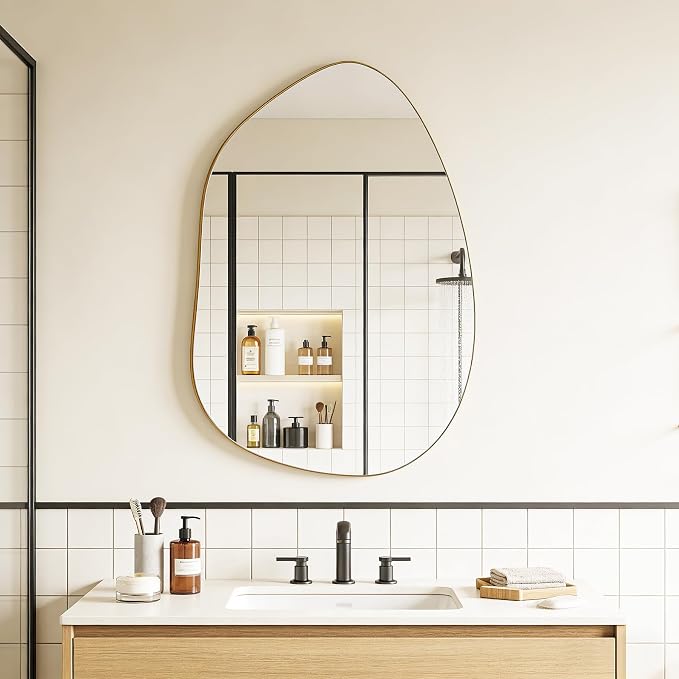 Irregular Wall Mirror Asymmetrical Mirror, Decorative Modern Mirror, Tempered - Image 2