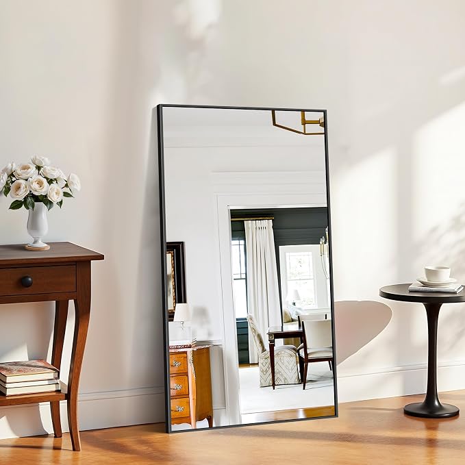 KOCUUY Bathroom Mirror, 30x55 Inch Large Black Mirrors - Image 6