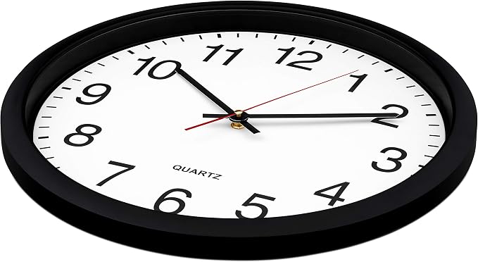 Bernhard Products Black Wall Clock Silent Non Ticking - Image 3