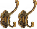 Zonon 2 Pcs Antique Gold Wall Hooks Set Vintage Coat & Towel Hooks by Zonon