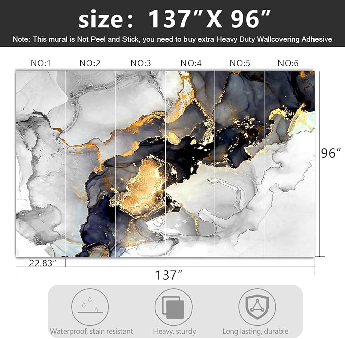 -Grey and White Marbled Fabric Wallpaper Living Room Abstraction Art Bedroom - Image 4