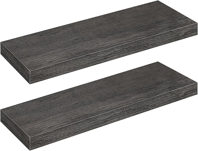 HOOBRO Floating Shelves for Wall, Wall Mounted Shelf Set of 2, 23.6" Hanging by HOOBRO