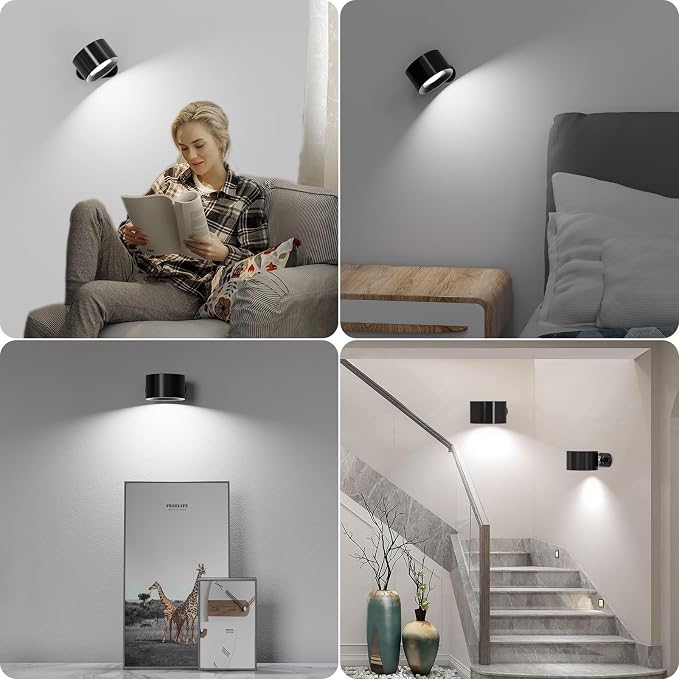 Koopala 2PCS Rechargeable Battery Operated LED Wall Lamps, Wall Mounted Lights - Image 5