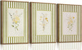 KISSFOX 3 Piece Framed Wall Art Floral Wall Decor Wildflower Canvas Wall Art by KISSFOX