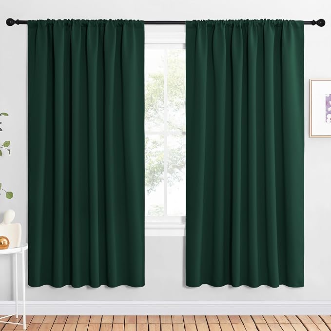 NICETOWN 2 Panels Blackout Curtains, Rod Pocket Window Curtains Room Darkning by NICETOWN
