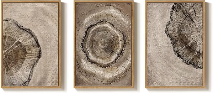 Large Framed Neutral Vintage Wall Art - Image 9