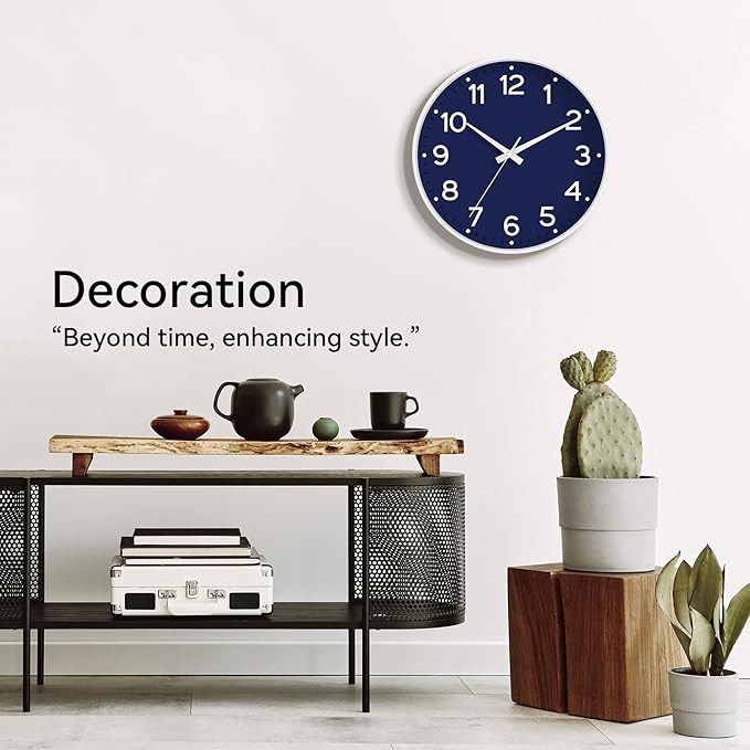 Roymnie Wall Clock 12 Inch Silent Wall Clocks Battery Operated- Modern Non - Image 5