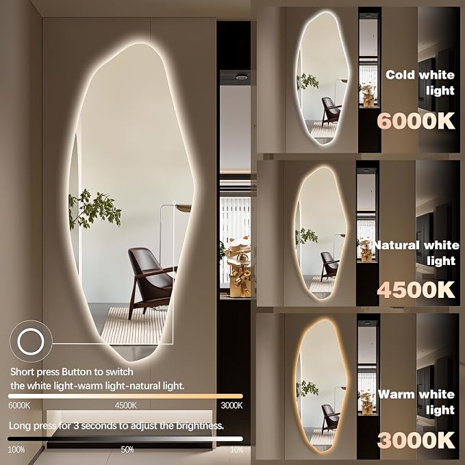 Led Mirror Full Length, Frameless Long Mirrors - Image 3