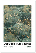Yayoi Kusama Inspired Poster Japanese Botanical Wall Art Abstract Yayoi Kusama by Unknown