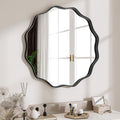 Round Wavy Mirror, 20 Inch Metal Frame Circle Mirror, Round Wall Mounted by Unknown