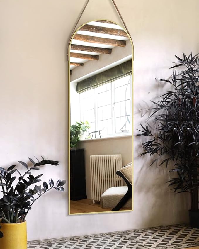 OGCAU 48'' x 16'' Full Length Mirror Wall-Mounted, Full Body Hanging Mirror by OGCAU