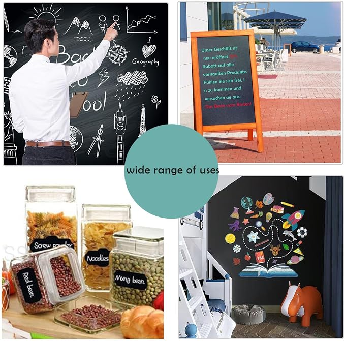 Chalk Board Contact Paper with Adhesive, Wallpaper Sheets - Image 3