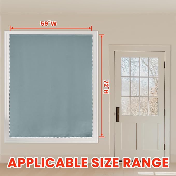 AJAZZ self Adhesive Portable 100% Blackout Curtains Simple and Easy to - Image 6